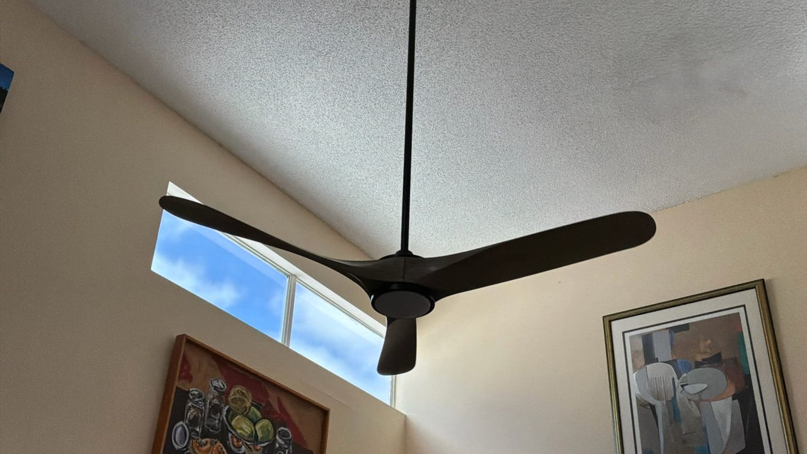 ceiling-fan-installation-hero - Orlando Electrician | Thomas Edison Electric Licensed electricians completing a ceiling fan installation Orlando homeowners booked with our team