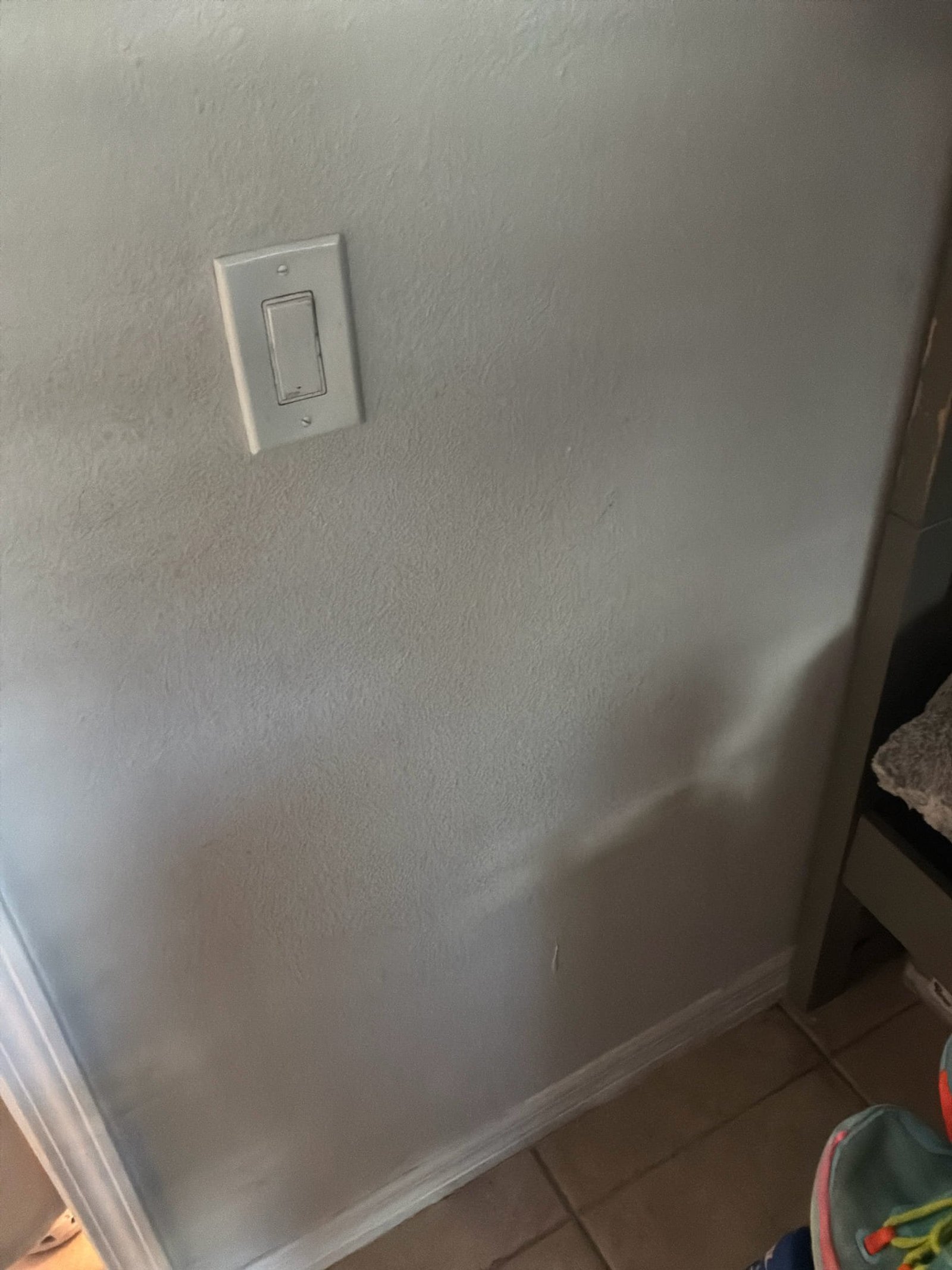 Newly installed decora rocker switch alongside the smart outlet upgrades