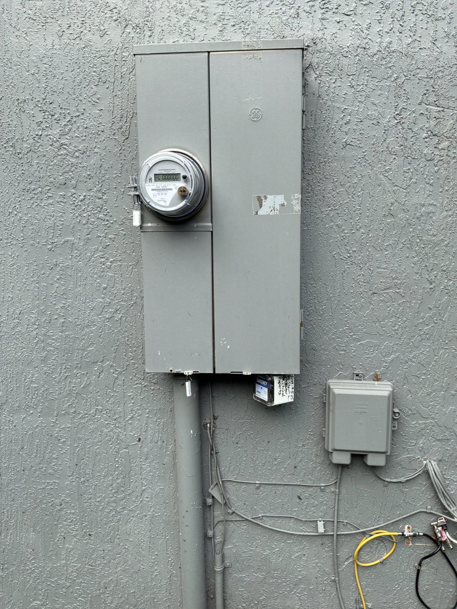 Service meter and main disconnect at the Windermere home