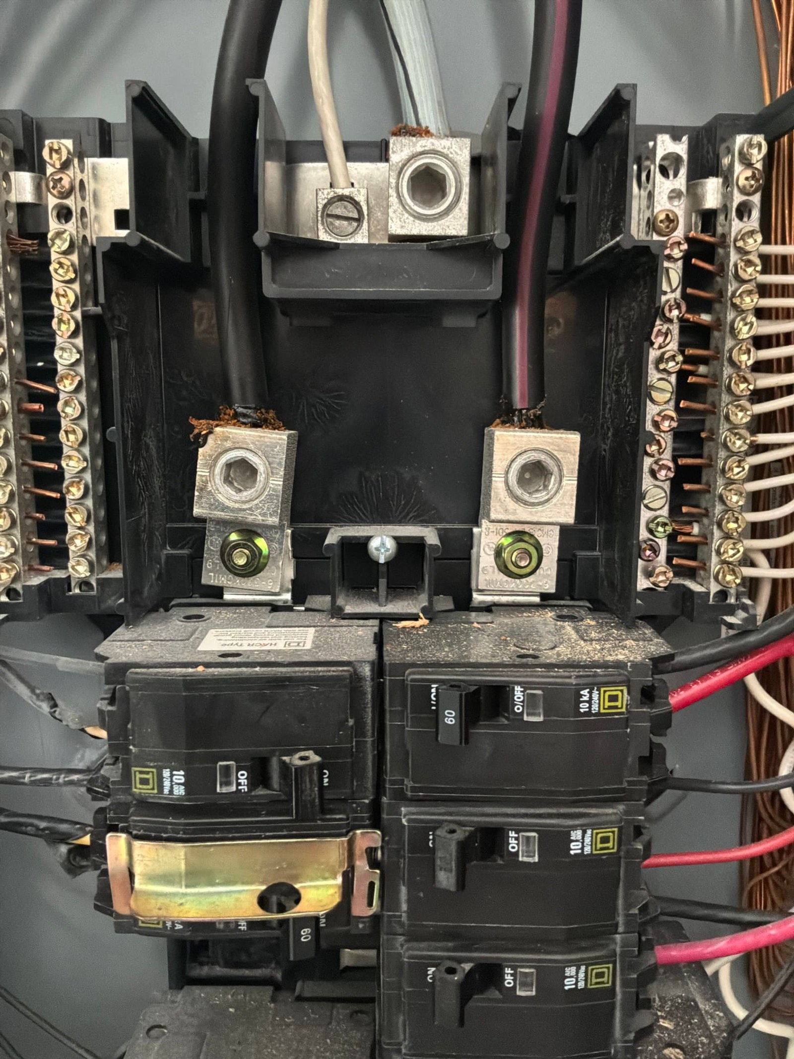 The original electrical panel documented before the work on an Outlet/GFCI-Repair/Replace job in Lake Mary, FL.