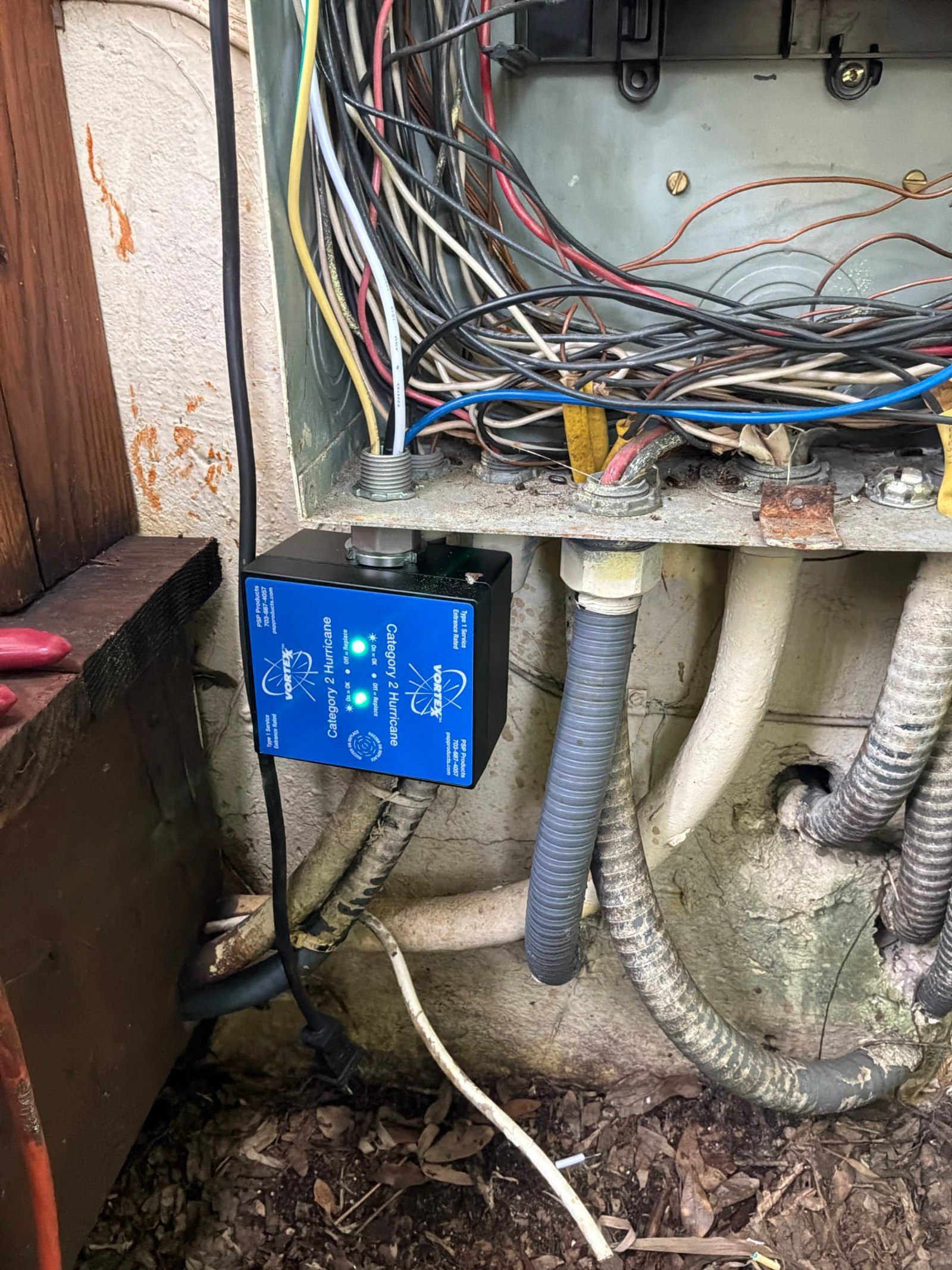 Surge protector documented on a Whole-Home Surge Protection job in St. Petersburg, FL.